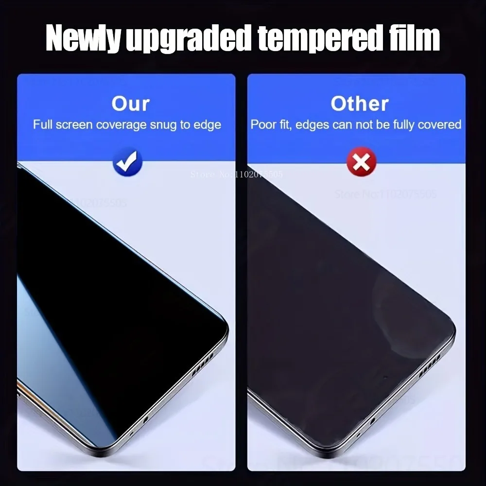 4Pcs Black Edge Tempered Glass for Xiaomi POCO F7/F7 Ultra/F7 Pro/F6 Pro Full Screen Protect Mobile Phone Film F5 Pro F4/F3 GT - view 4