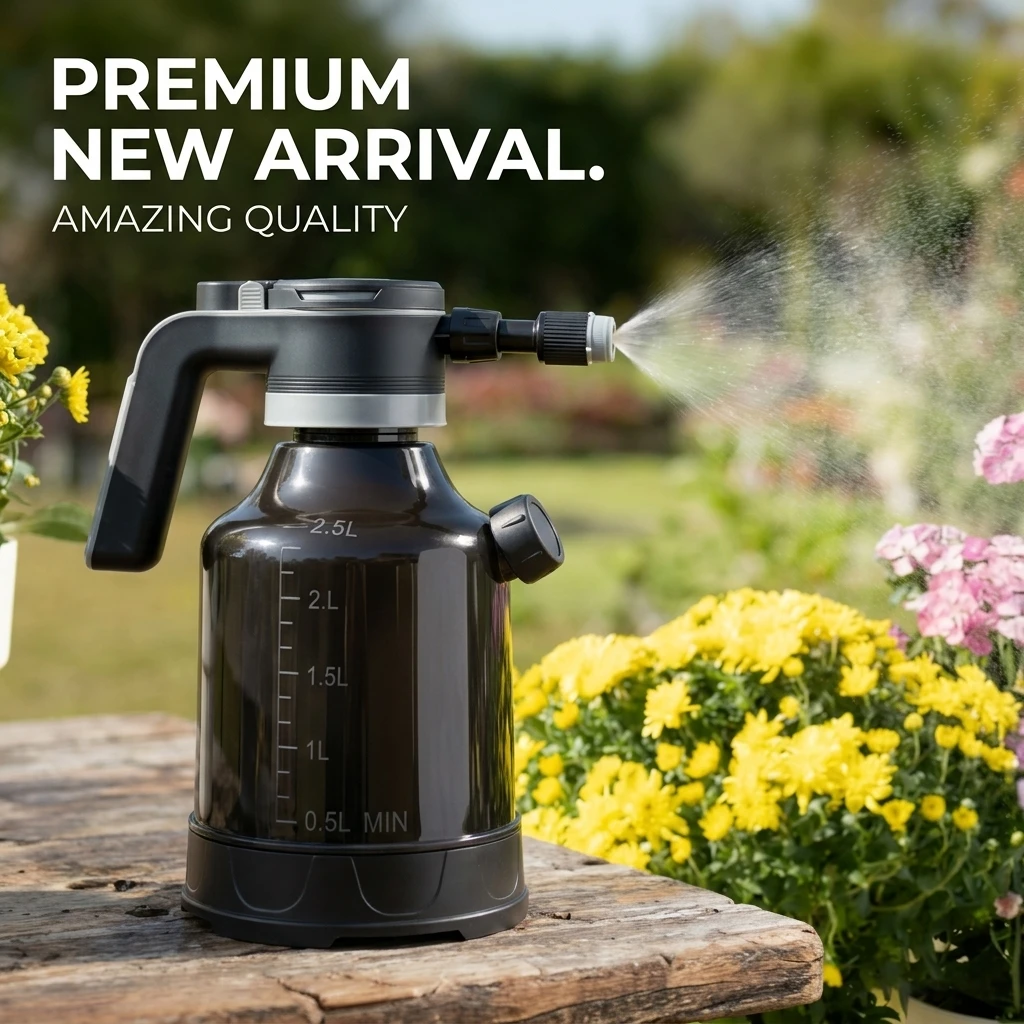 Electric Spray Bottle 3L Large Capacity Garden Watering Can with Side Fill Port and Scale for Plant Care