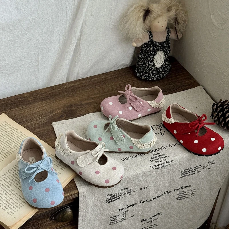 New Spring Kids Princess Shoes Children Bow Shoes Baby Girls Fashion Brand Shoes Toddler Ballet Flats Infant Shoes Mary Jane
