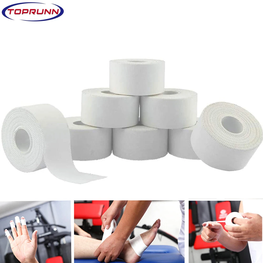 1Roll Waterproof Adhesive Sport Tape Binding Physio Muscle Elastic Bandage Strain Injury Care Support Outdoor Emergency Tool