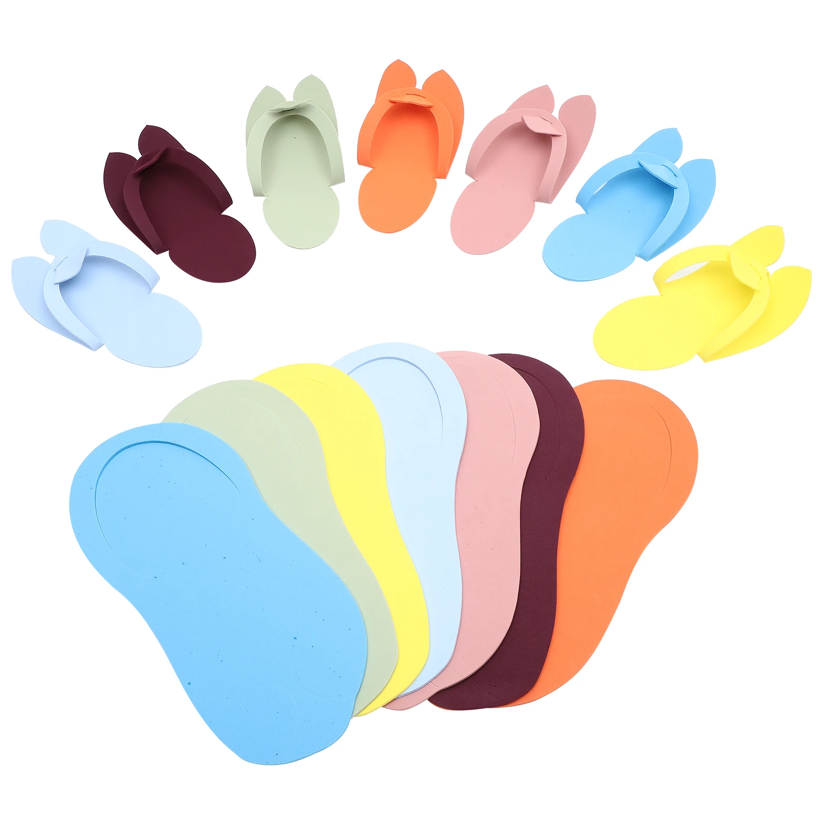 12 زوجًا من شباشب إيفا للاستعمال مرة واحدة للباديكير وصالونات الأظافر وصالونات التجميل والمنتجعات الصحية للاستخدام المنزلي خفيف الوزن ومريح