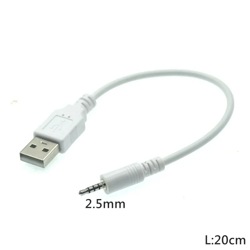 Wsparcie samochodu MP3 2.5mm męska wtyczka wtyczka do USB 2.0 A męski kabel Audio Aux zegarek szpiegowski interfejs Bluetooth 2.5mm kabel