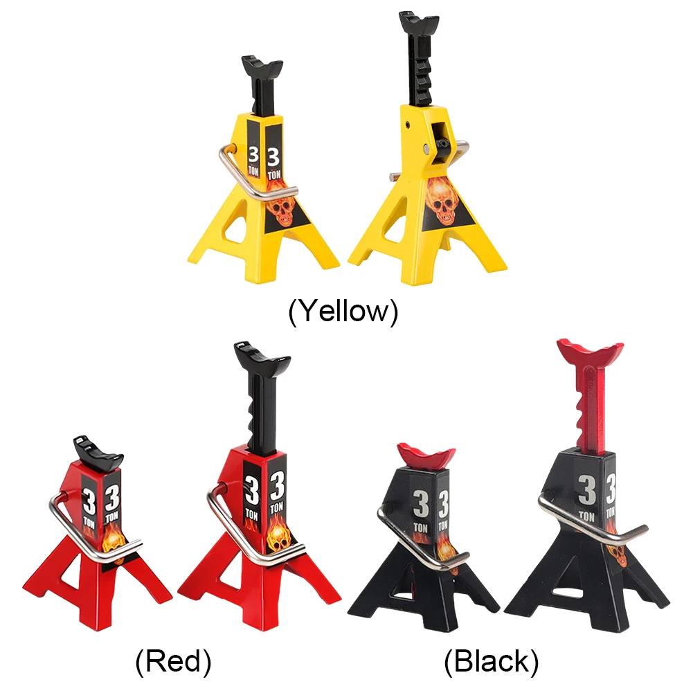 Paquete de 2 soportes de reparación de conector 3T de Metal de simulación, marco ajustable en altura, soporte colocado, Mini soportes de conector para coche trepador de control remoto 1/10
