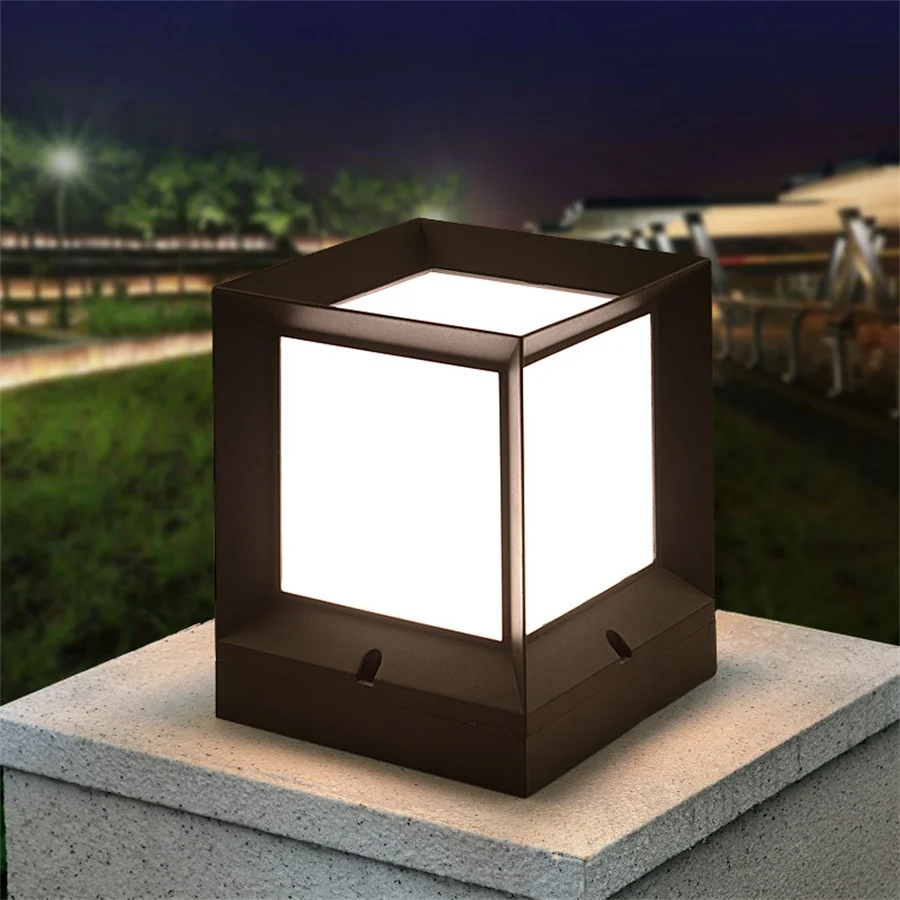 

Outdoor Post Light E27 Modern Post Cap Lights LED Deck Fence Cap Light IP54 Waterproof High Voltage Column Lights Pillar Lamp