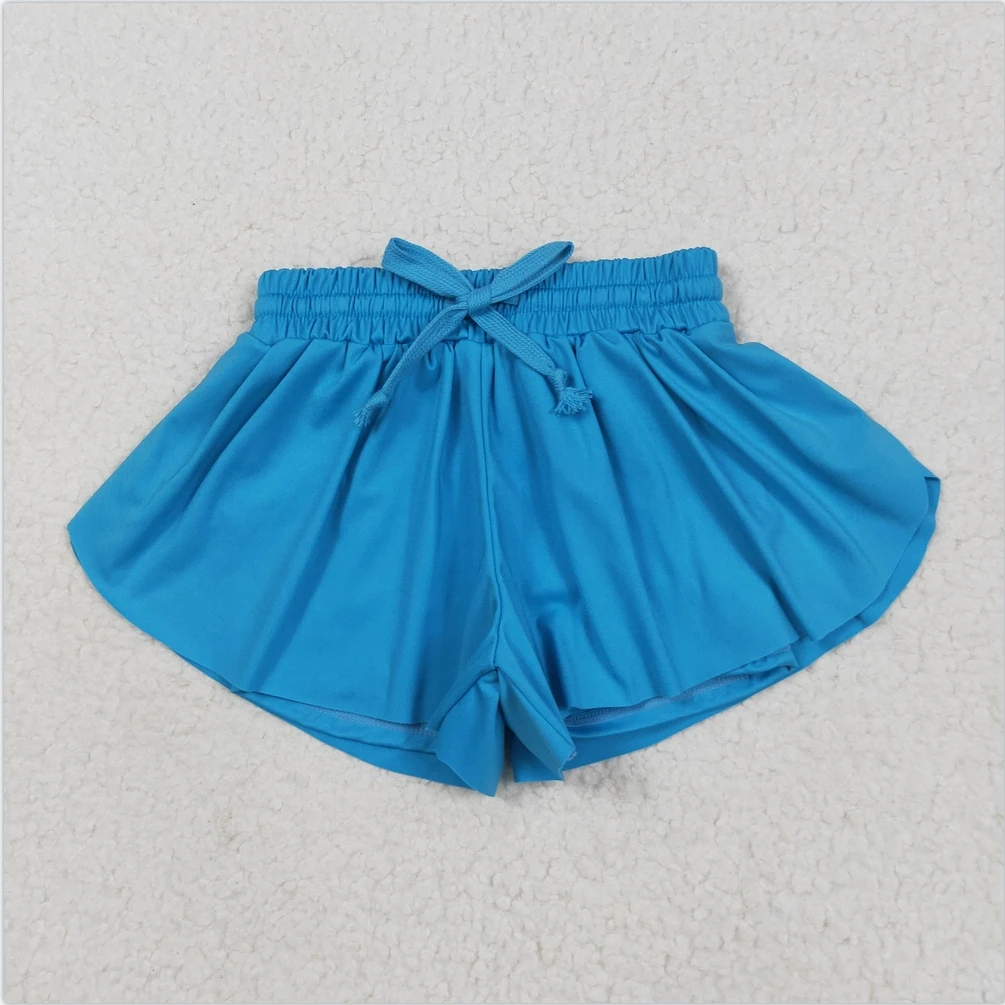 

Hot Sale Toddler Baby Girls Skirts Kids Clothes Children Clothing Boutique Skirts Blue Yoga With Under Shorts Skort Skirts