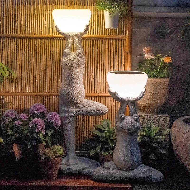 Courtyard Outdoor Garden Layout Animal Lights Landscaping Atmosphere