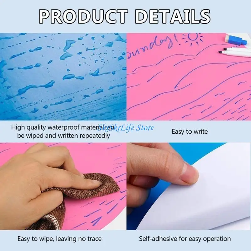 E65E Removable Adhesive Erasable Dot Decal Circles for Training School Teaching