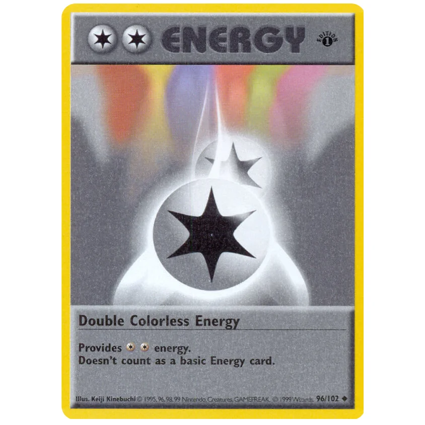 PKM Proxy First Set Base Set Energy card Double Colorless Fighting Fire Energy Grass Lightning Psychic Water PTCG Karty do gry