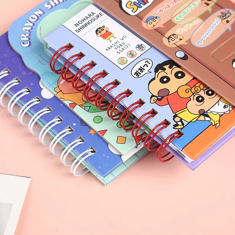 New Cartoon Crayon Shin-Chan Magnetic Notebook Coil Notebook Agenda Weekly Notepad Diary Student Study Supplies Boys Girls Gift view 4