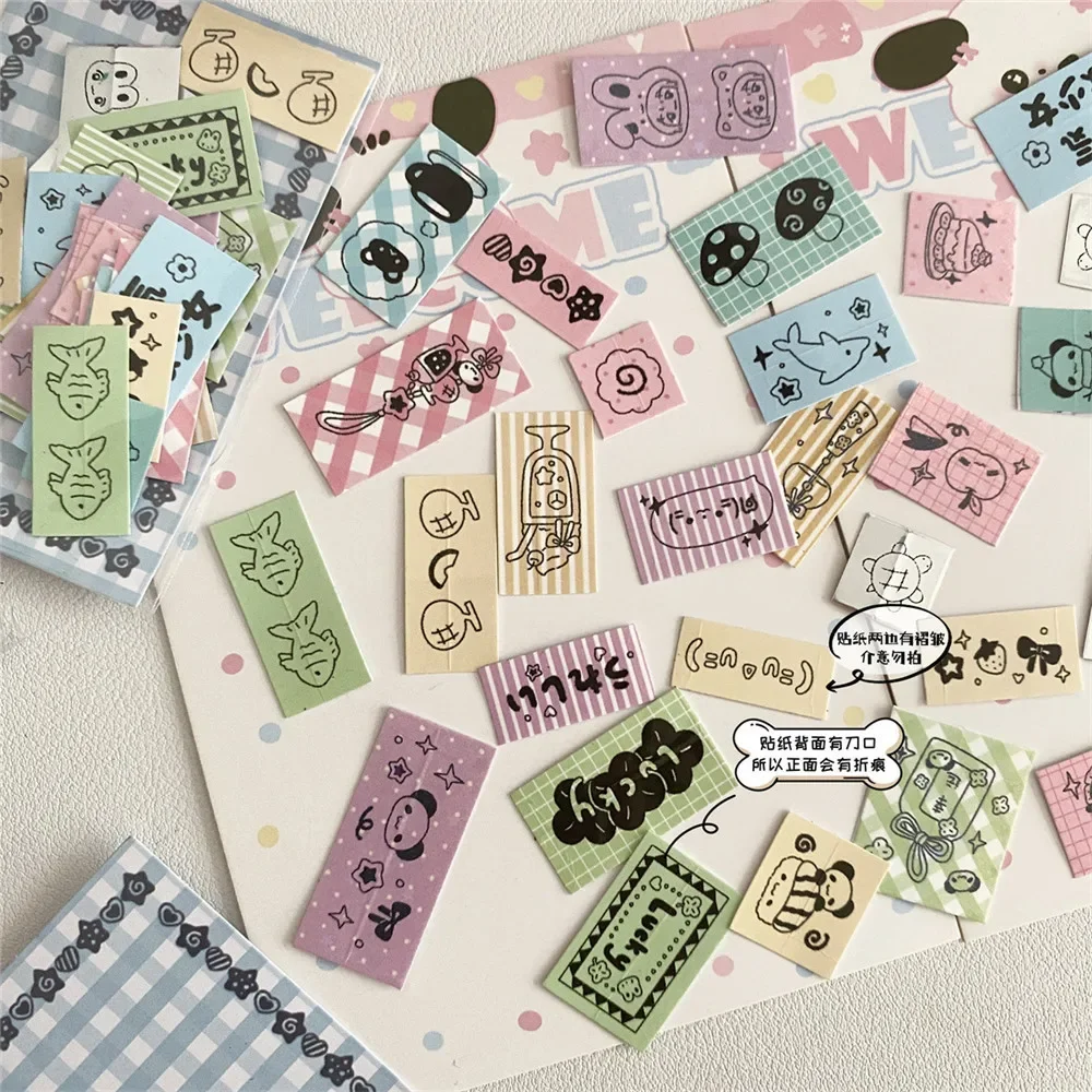 30Pcs Steve About Cartoon Cute Label Machine Sticker Journal Phone Case Decoration Small Stickers