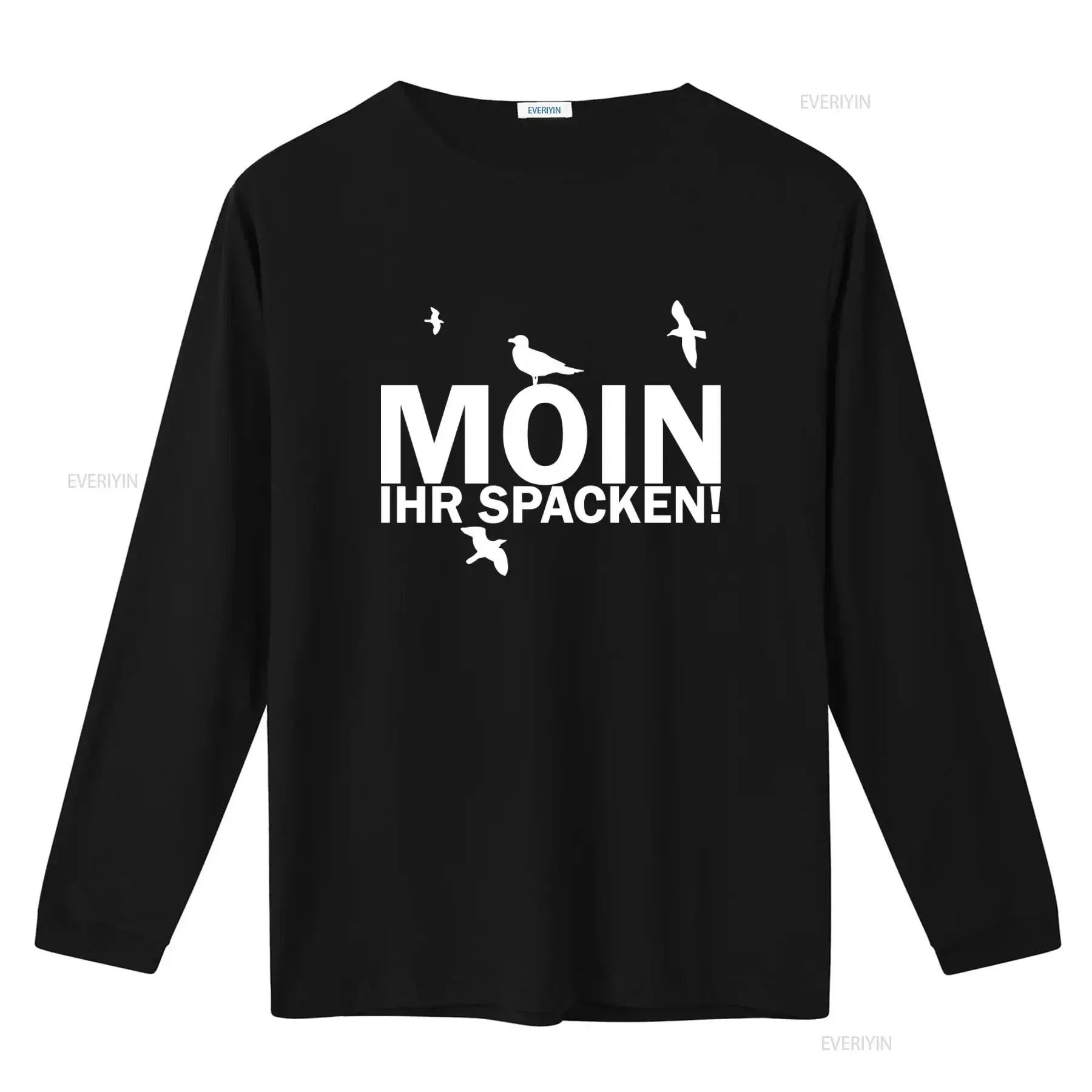 Moin Ihr Spacken T Shirt Fun Saying Cult Design North Sea Wangerland Hamburg East Frisia S 4XL vintage Washed streetwear
