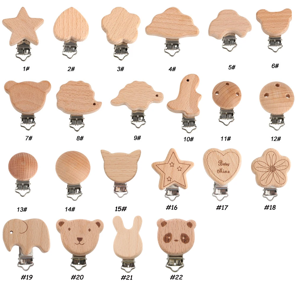 20/50 قطعة مقاطع خشبية الزان قوس معدني حامل الدمية DIY بها بنفسك مصاصة سلسلة الحرف اليدوية اكسسوارات #3