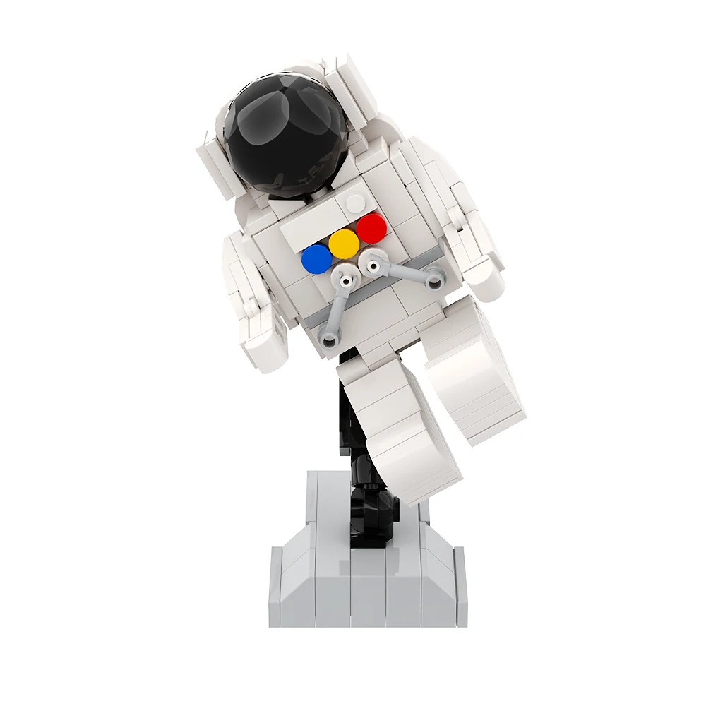 Gobricks Moc Ruimte Verkenning Mini Astronaut Piloot Bouwstenen Maanvliegende Karakter Model Bakstenen Speelgoed Voor Kinderen Cadeau