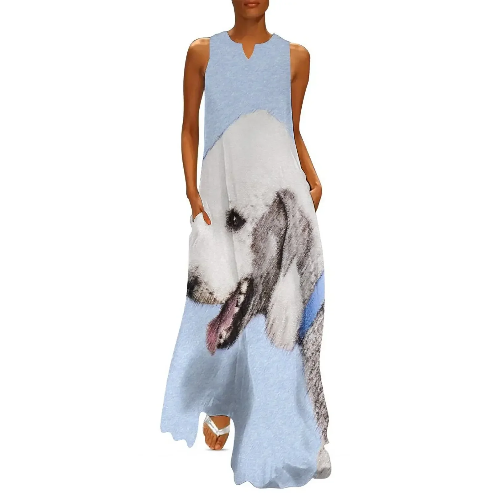 

Bedlington Terrier Long Dress womans clothing Dress