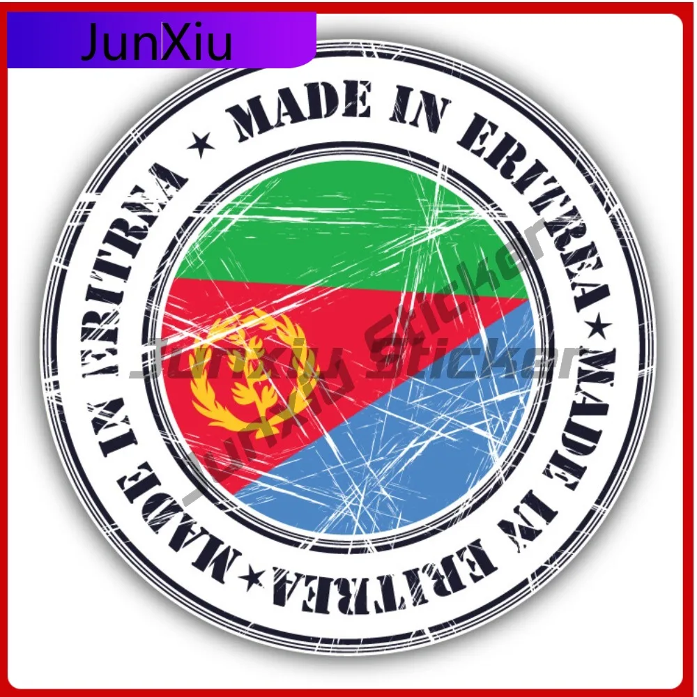 

Made In Eritrea Grunge Flag Stamp Car Decal Bumper Stickers Anime Style Wall Use For Car Bumper Decora Automotive Decor Anti