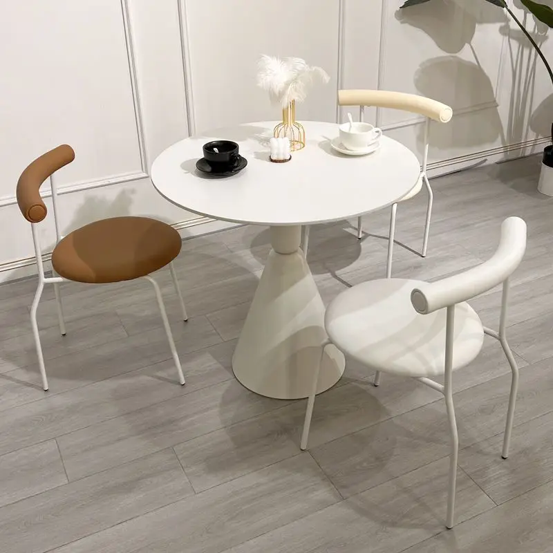 Light luxury dining chair antique home back chair simple milk tea shop home Internet celebrity
