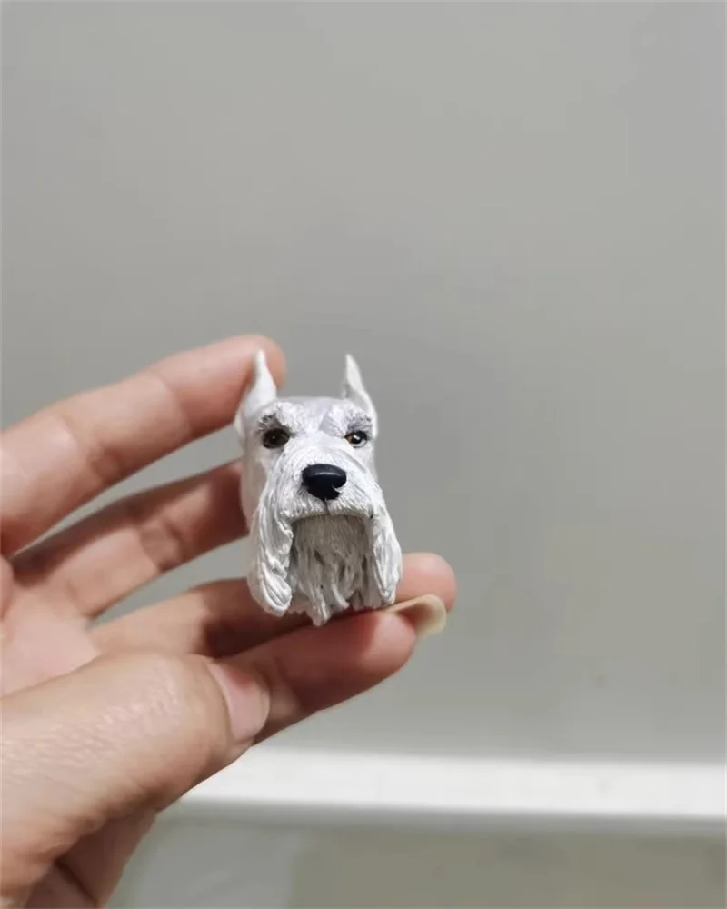 

Little 1/12 Scale Male Soldier White Dog Head Carving Sculpture Model Toy Fit 6'' Action Figures Body In Stock