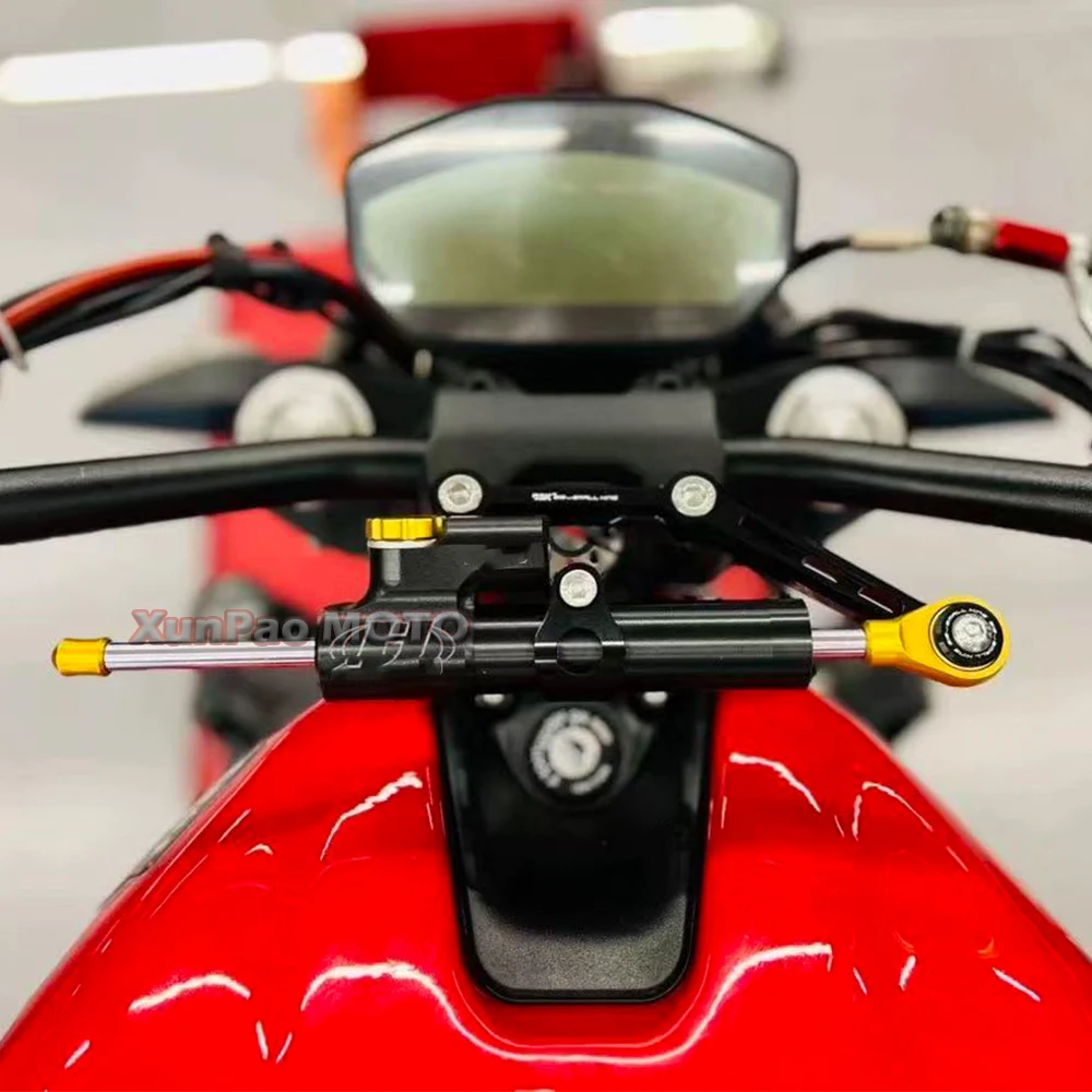 Monster 1200/S 2014-2021 Motorcycle High Quality Carbon Fiber CNC Steering Damper Stabilizer Bracket Full For Ducati MONSTER1200