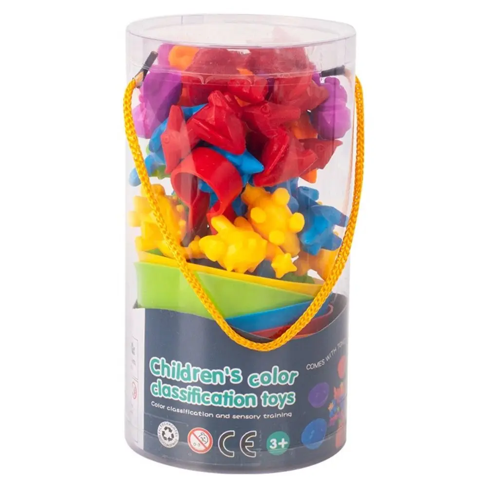 ソフトラバーレインボー計算おもちゃ複数の色クマ & 恐竜の形モンテッソーリ数学おもちゃ早期教育マッチングゲーム