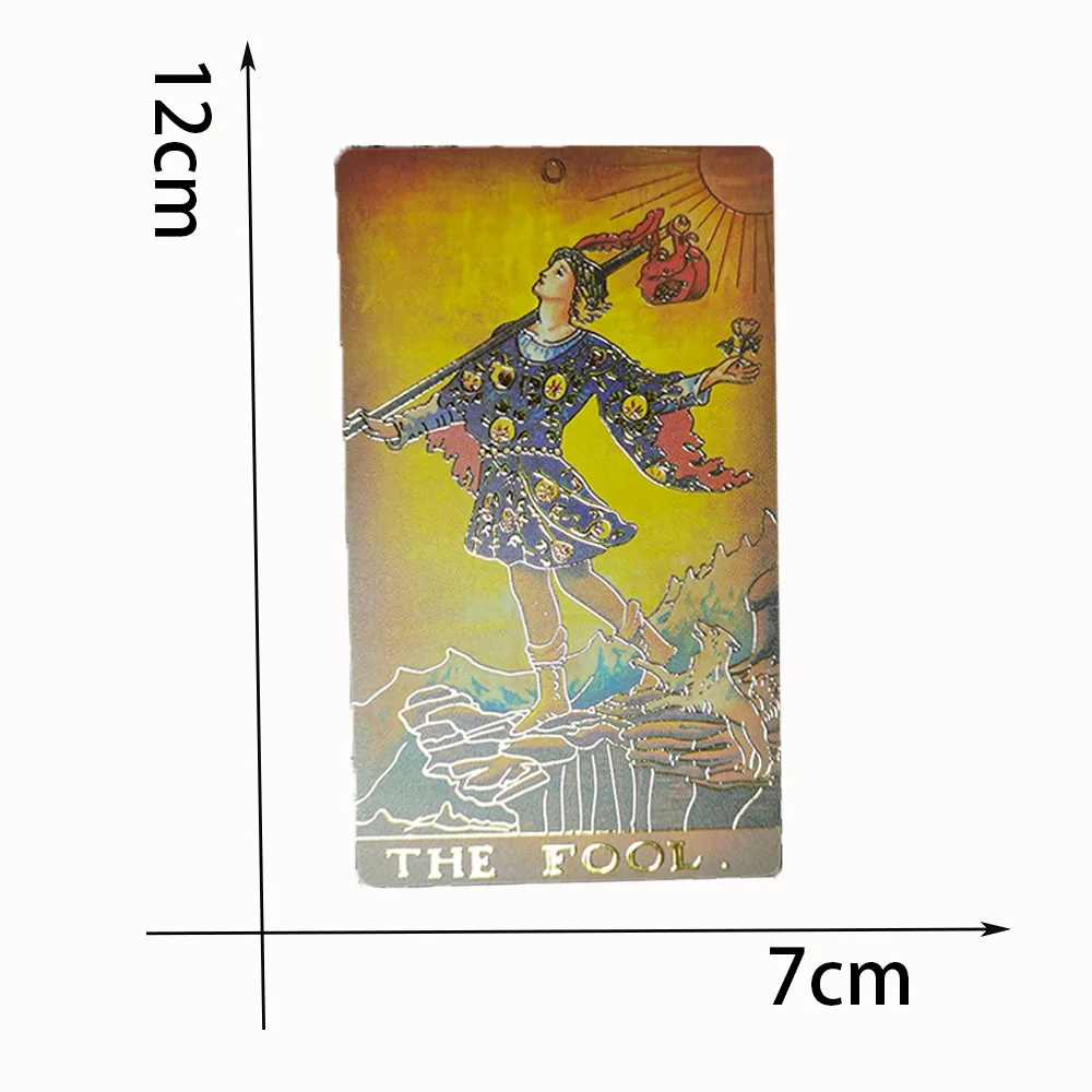 Altın sınırsız yükseltilmiş Tarot takım elbise masa oyunu 12*7cm kağıt kılavuzu kehanet tahmini su geçirmez High-end astroloji