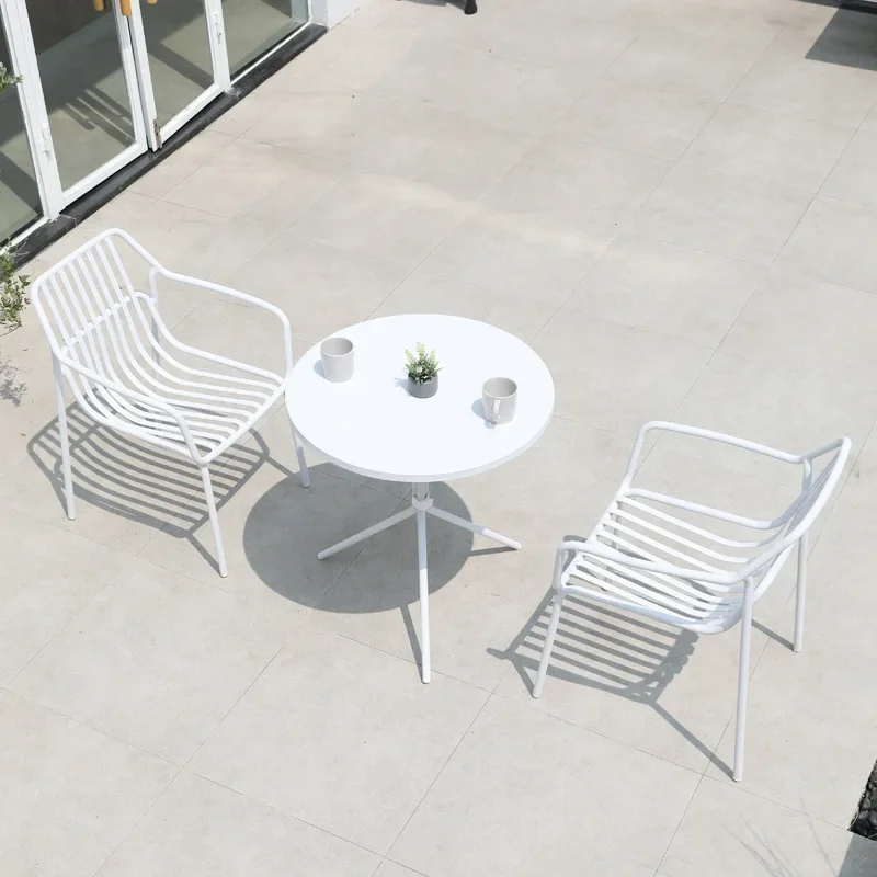 مجموعة طاولة وكرسي خارجي لمقهى المشاهير على الإنترنت ومتجر شاي الحليب #5