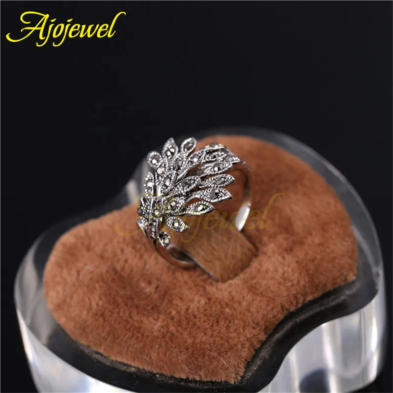 Ajojewel Vintage Phoenix Rings For Women Red/Green/Black CZ Animal Jewelry Bijoux Cute Gift