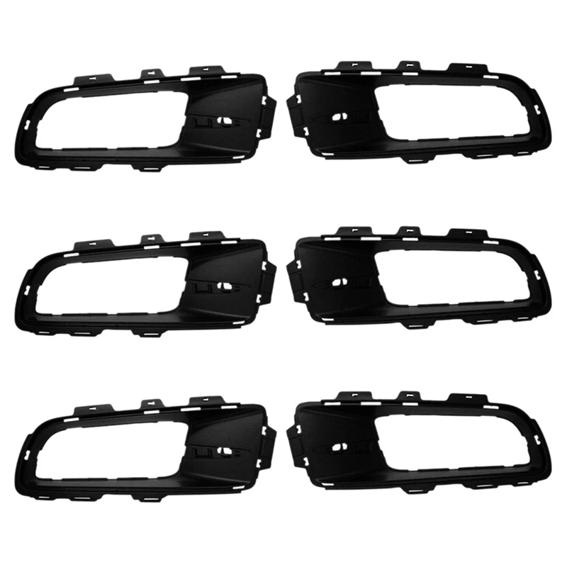 

3X Car Front Bumper Fog Light Grill Fog Light Vent Grille Intake Cover 51117172450 51117172449 For BMW X5 E70 2007-2009