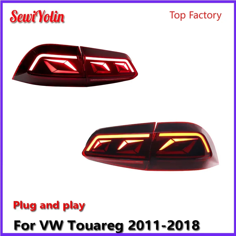 

Car LED Tail Light Accessories For VW Touareg 2011-2018 Auto Rear Fog DRL Brake Turn Signal Lamp Plug And Play