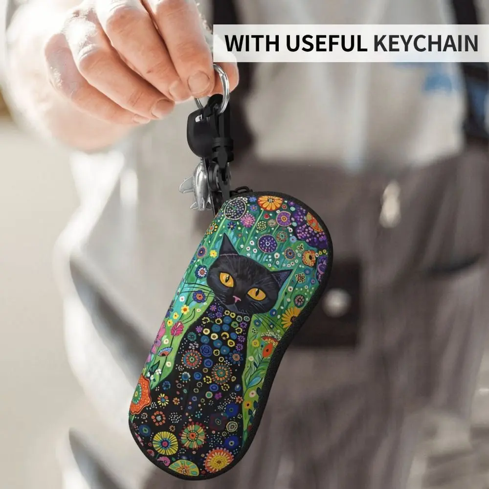 

Нейлоновая сумка для хранения солнцезащитных очков с брелоком, прочная сумка для солнцезащитных очков, сплошной цвет, портативные подвесные солнцезащитные очки, аксессуары для очков