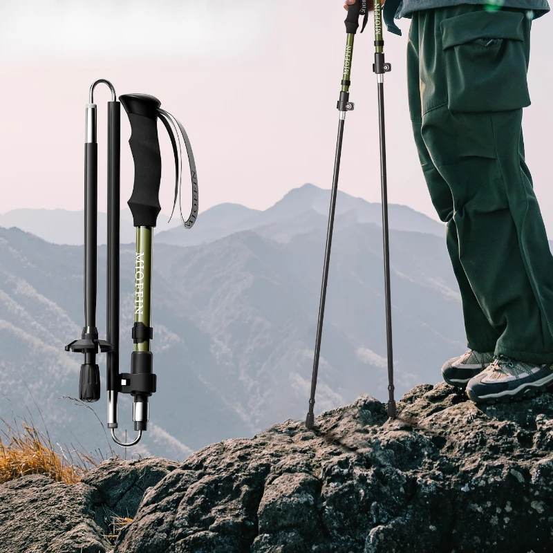 

Складная и выдвижная походная трость из алюминиевого сплава, профессиональная уличная трость, суперлегкая трость для мужчин и женщин