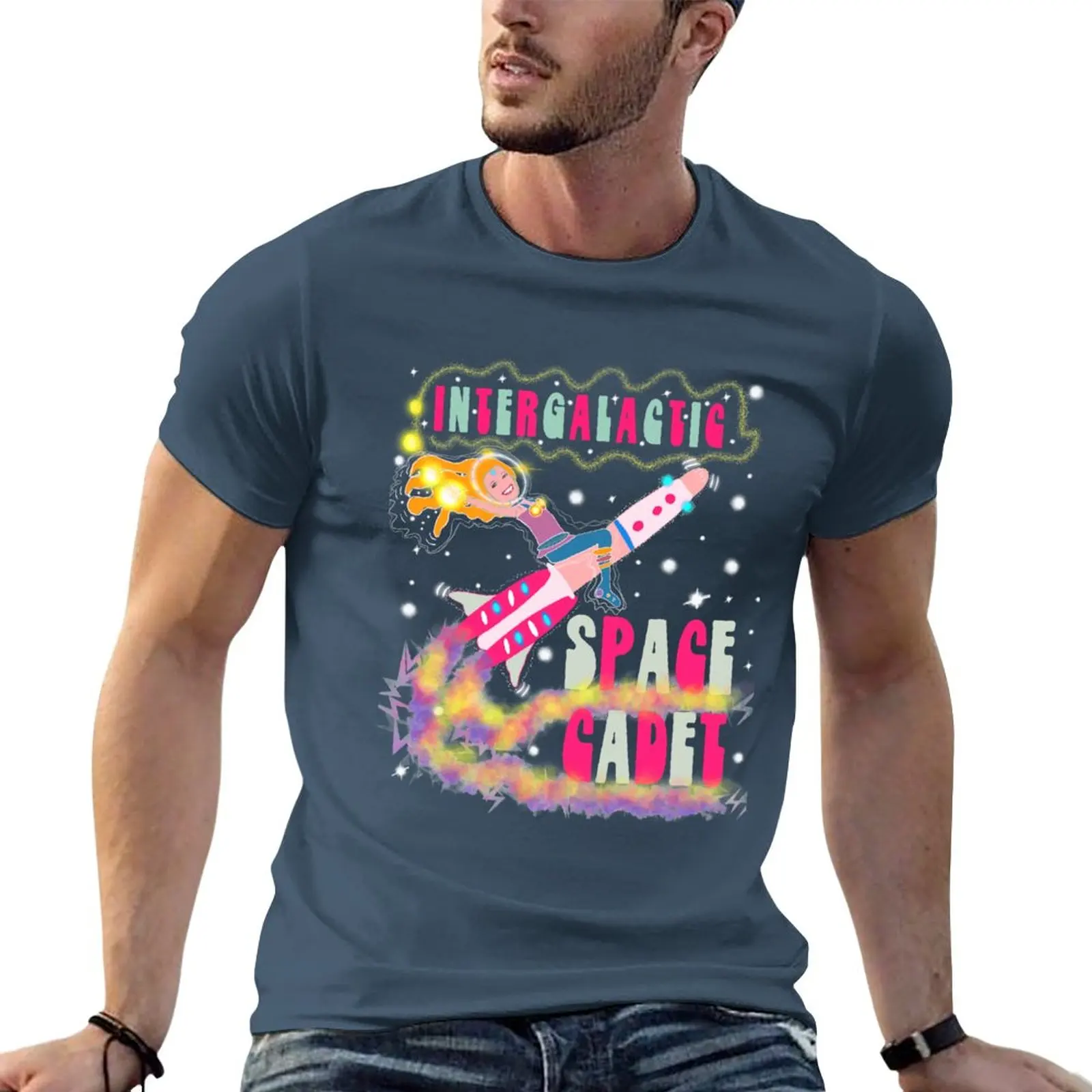 Intergalactic Space Cadet T-Shirt custom t shirt kawaii clothes Short sleeve t shirt for men