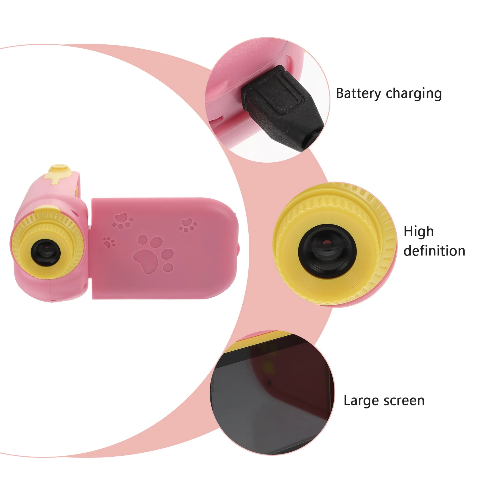 1 set Children 2000W Hd Digital Screen Kids Selfie Toddler Mini Cartoon Photography Camera For Kids Small Camera For Children