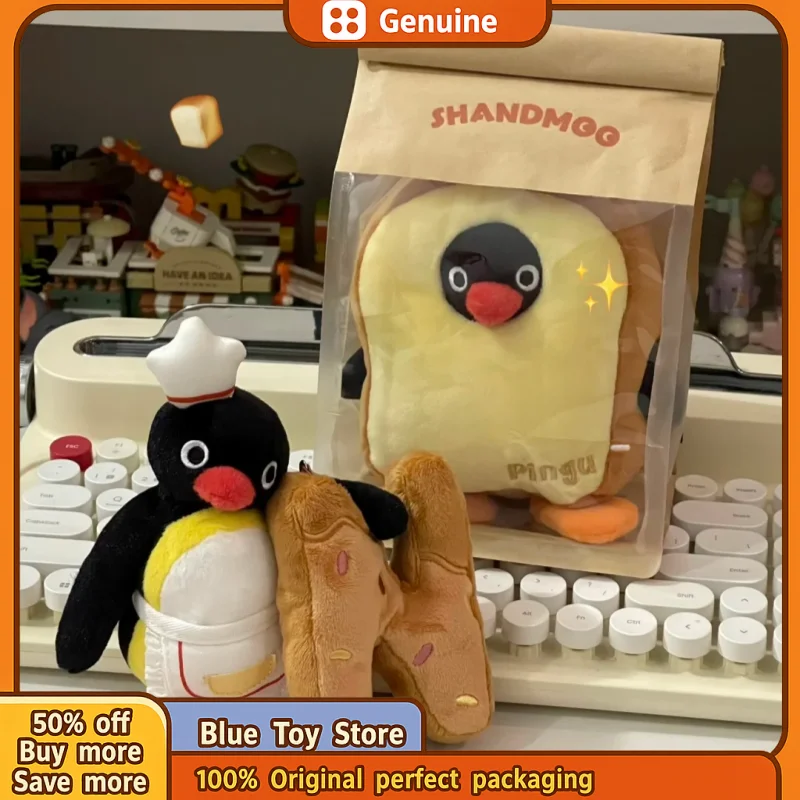 

Genuine Pingu Pengu Bread Superman Creamy Toast Cream Bread Toast Cute Doll Doll Pendant Plush Toys Collection Festival Gifts