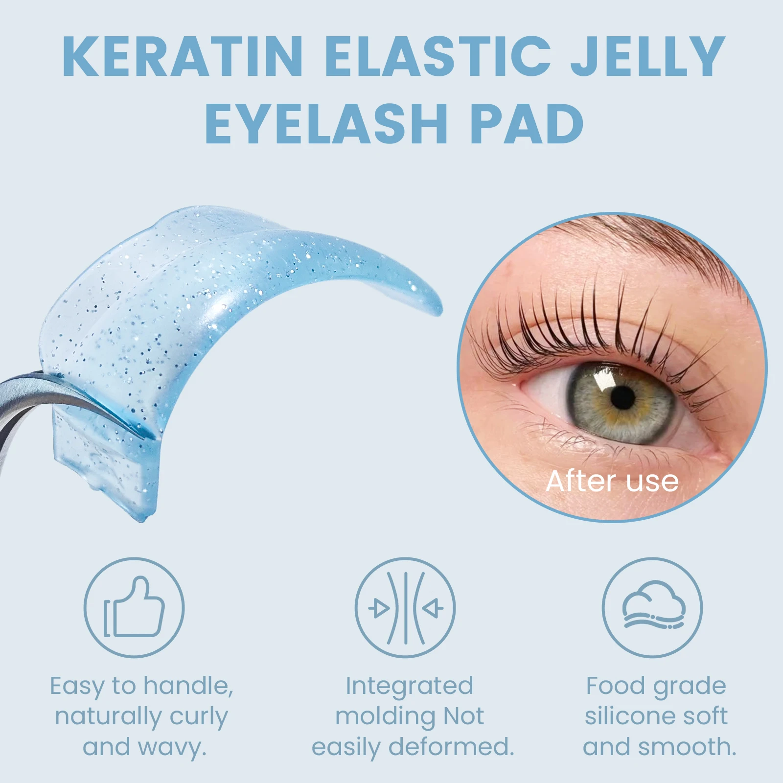 PERMANIA 5 Paar kleberfreie Silikon-Wimpernperm-Stäbchen, klebrige Wimpernlift-Pads, Wimpernformer-Zubehör, Applikator, Make-up-Tool – Detail 8