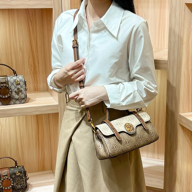 Light Luxury Brand Real Leather Bag for Women 2023 New Advanced Designer Versatile Handbag for Autumn and Winter Fashion Crossbo