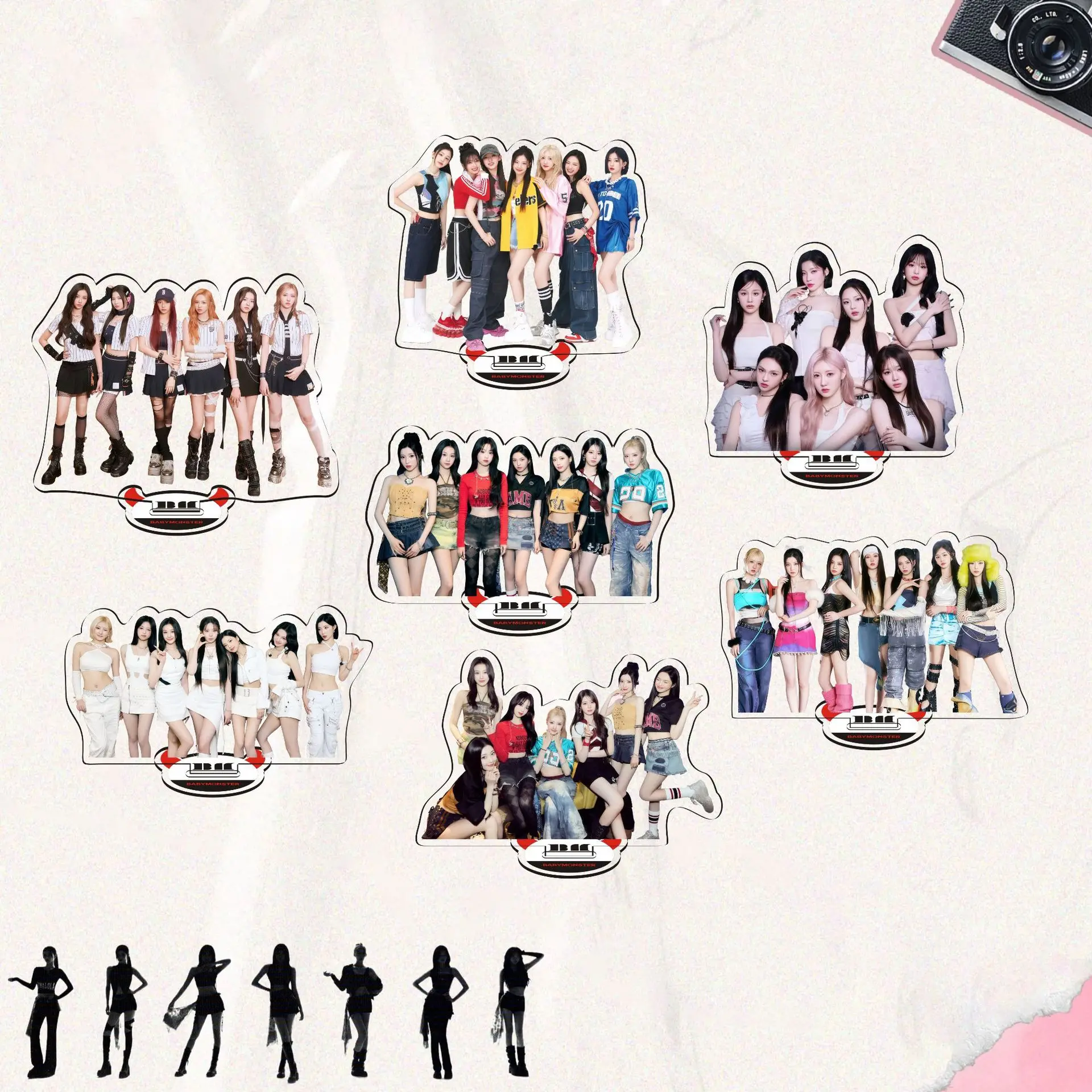 Идол Девушка BABYMONSTER акриловая доска двусторонняя настольная орнамент RORA ASA HARAM AHYEON PHARITA CHIQUITA RUKA подарки для фанатов