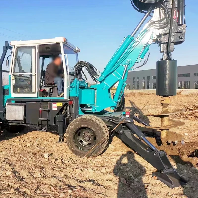 Promotion : Foreuse rotative mobile multifonction à roues pour projets de construction et fondations