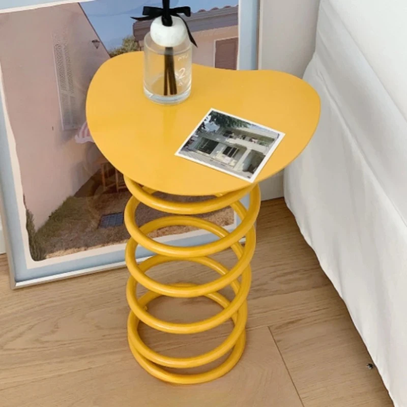 

Creative Macaron Color Wrought Iron Coffee Table Living Room Coffee Table Bedroom Dressing Stool Entrance Shoe Changing Stool