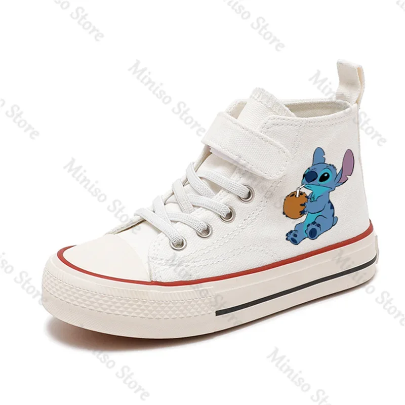 Fashion Girl Boys Kids Canvas Shoes disney Casual Cartoon Lilo Stitch Sport comfort Shoes Children Print Shoes Boys Tennis Shoe