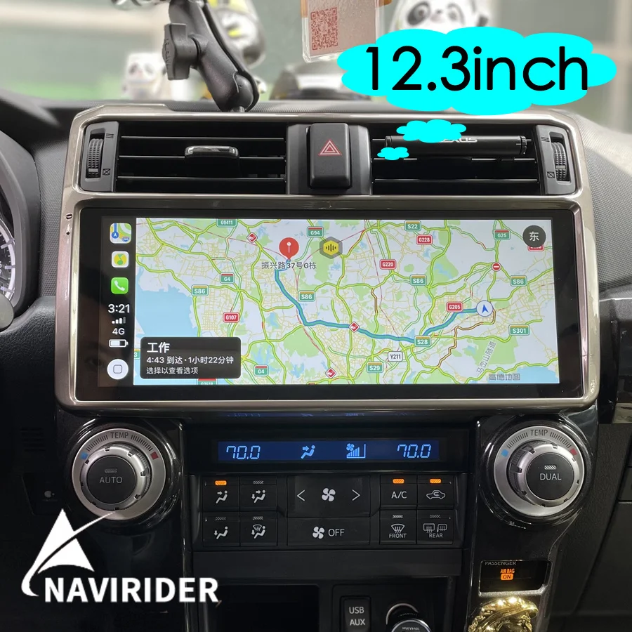 

12.3" Navirider Android 13 For Toyota 4 Runner 4Runner 2009-2019 Car GPS Navigation HeadUnit Multimedia Player Aircon Radio Tape