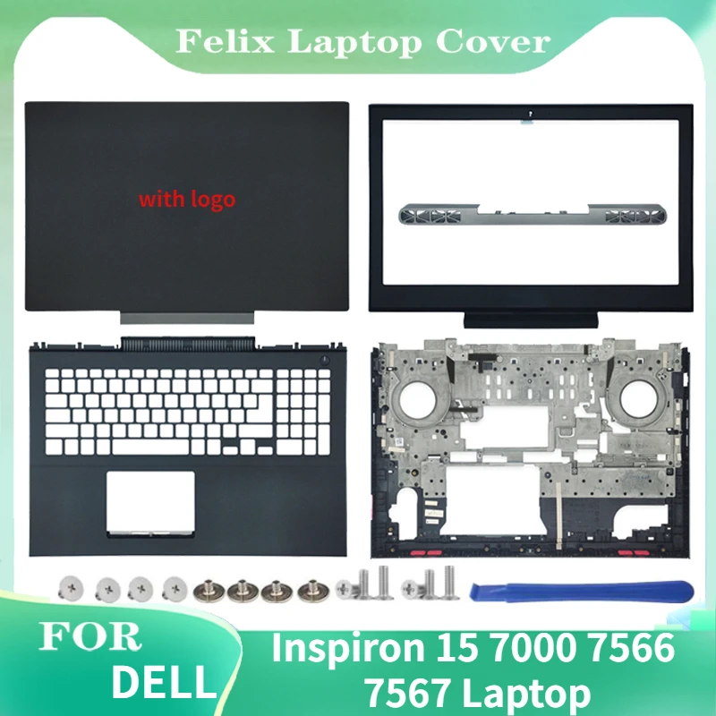 

NEW For DELL Inspiron 15 7000 7566 7567 Laptop LCD Back Cover/Front Bezel/Palmrest/Bottom Base Bottom Case AP1QN000200