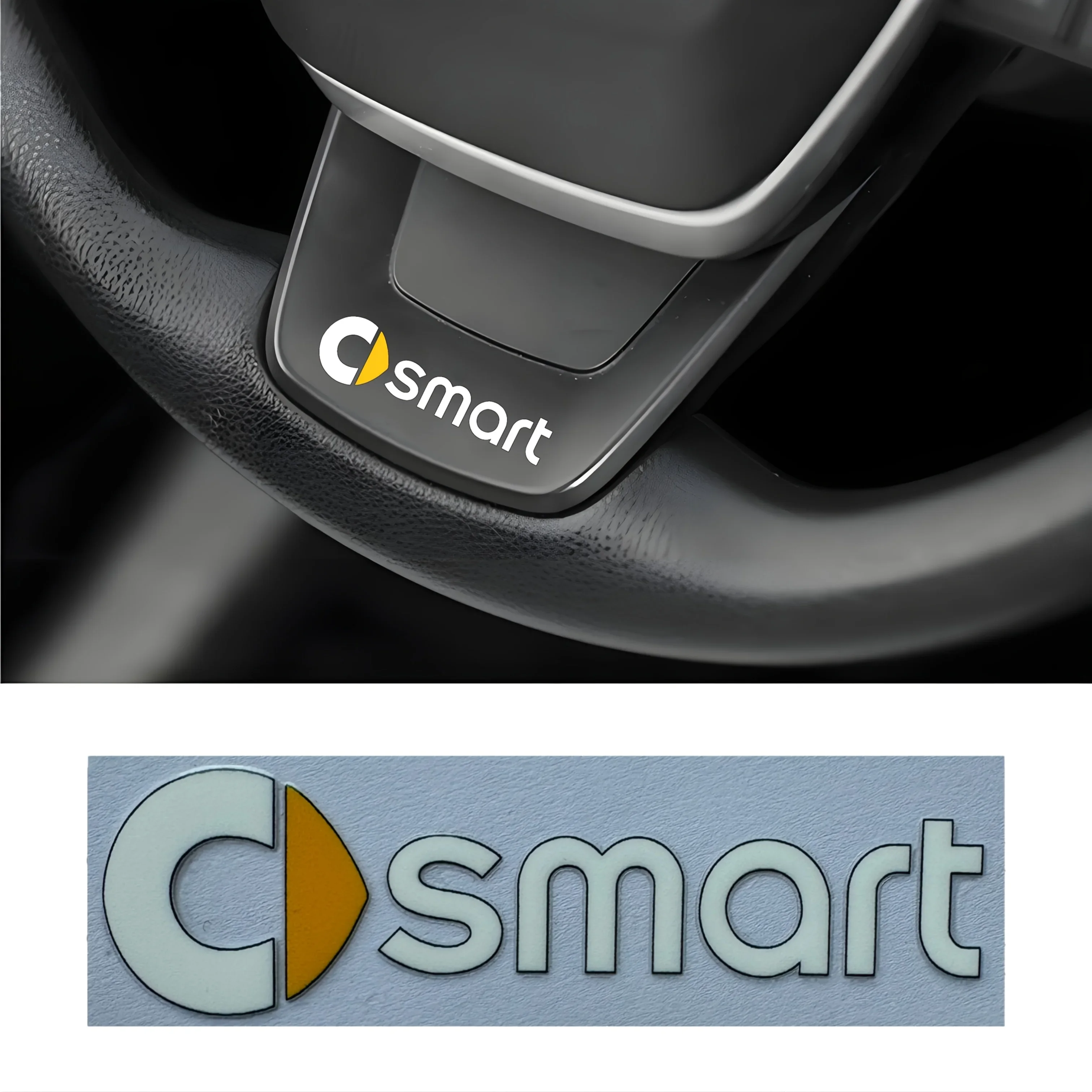 Smart Fortwo Emblem Vinyl Sticker for 451 450 453 Forfour EQ Cabrio Roadster Crossblade Badge Accessories