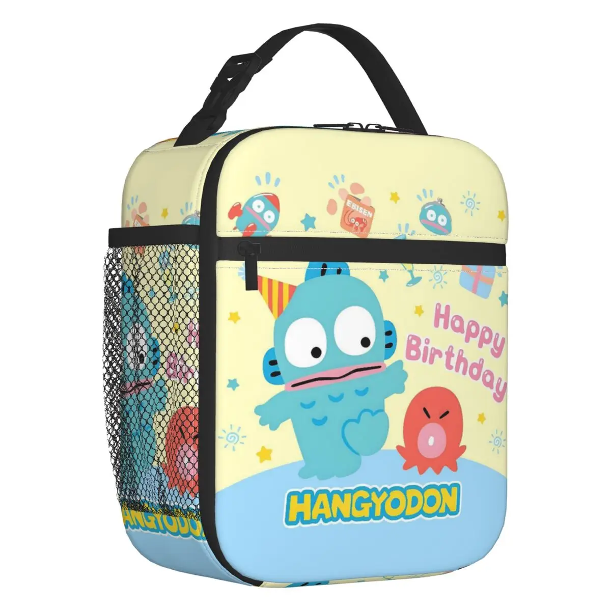 

Custom Hangyodon Lunch Bag Warm Cooler Clown Fish Cartoon Anime Insulated Lunch Box for Kids School Children