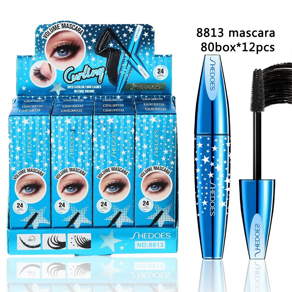 【12PCS Mascara Wholesale】4D Silk Fiber Lash Mascara Lengthening Thick Volume Long Lasting Smudge-Proof All Day Full Long