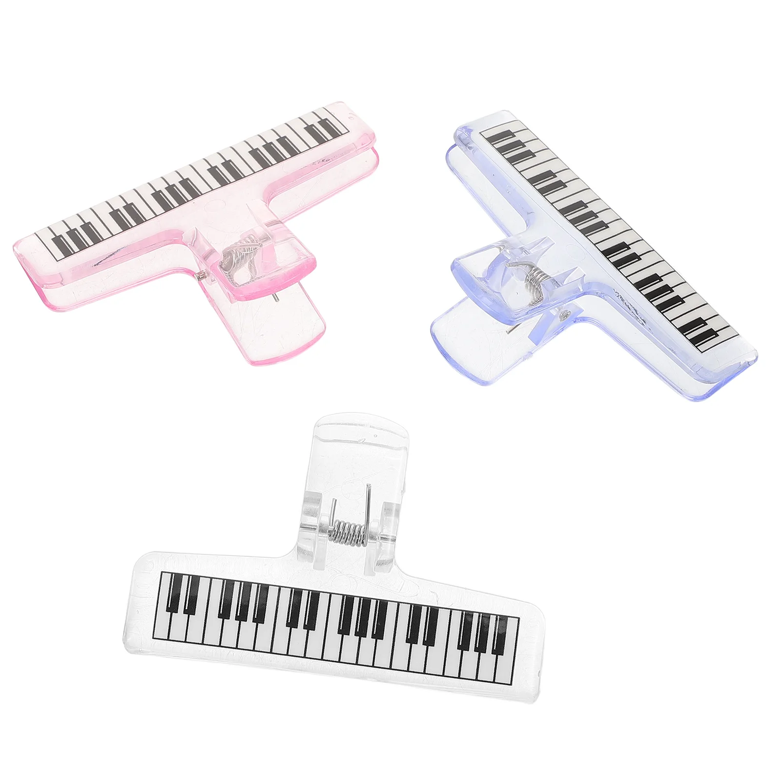 

3 Pcs Piano Sheet Music Holder Instrument Clip for Notation Large Clips Acrylic Book