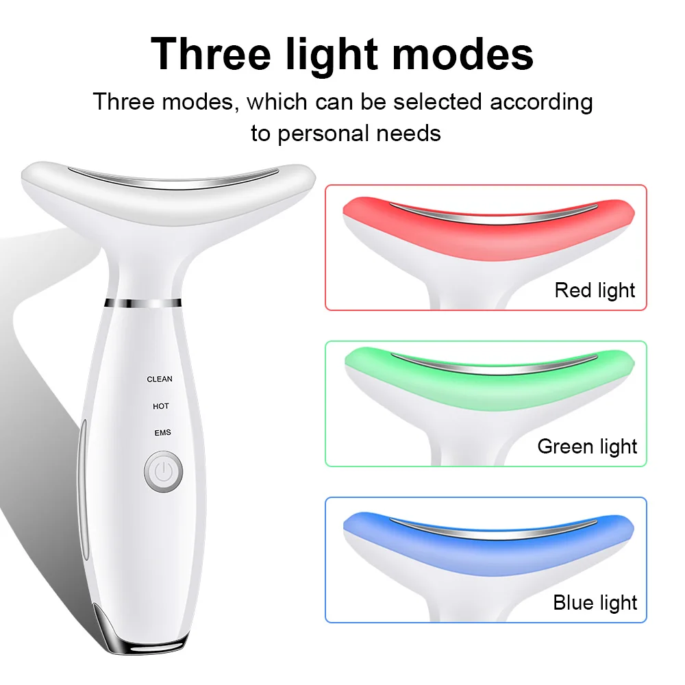 Professional U-Shape EMS Face Neck Lifting Massager Micro-current Wrinkle Remover face lift device skin neck back Beauty