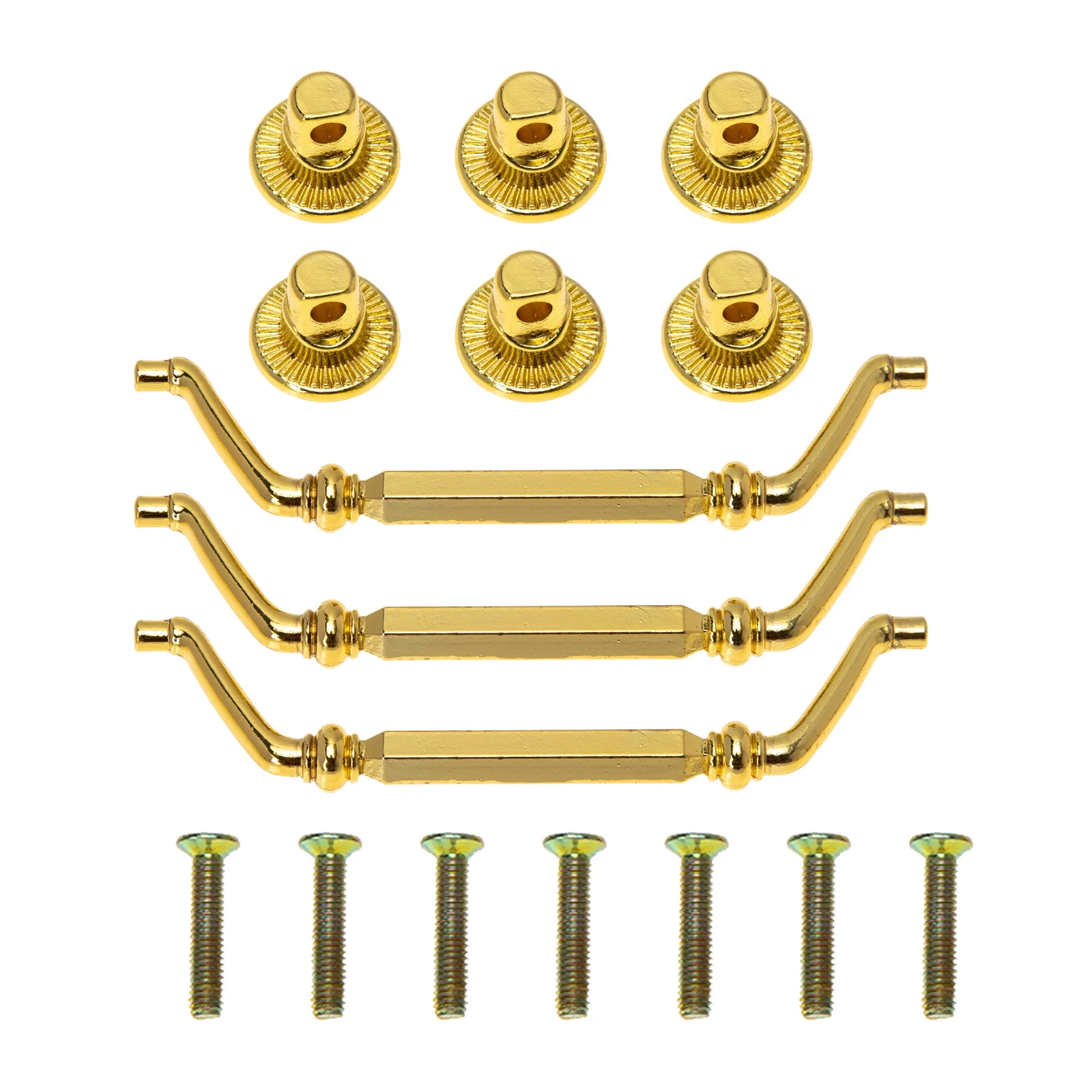 

3pcs Retro Drawer Handle Vintage Zinc Alloy Cabinet Pulls Smooth Lines Round Corners Durable Furniture Hardware