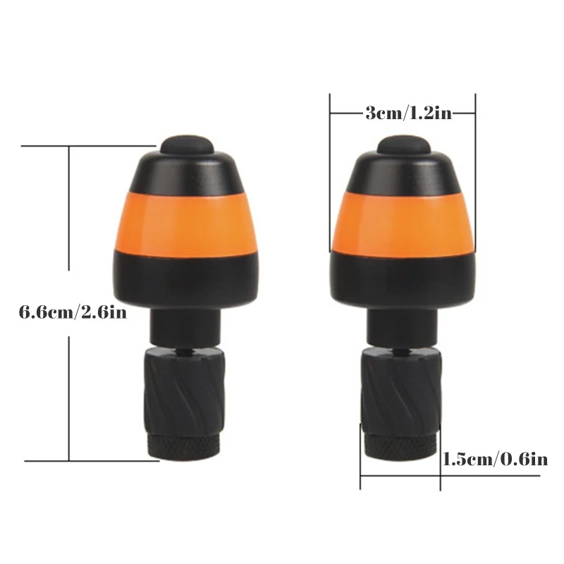 Bicycle Handlebar Light Bar End Safety Warning Light Battery Powered Bike Lamp Cycling LED Bar End Plugs Indicator Light