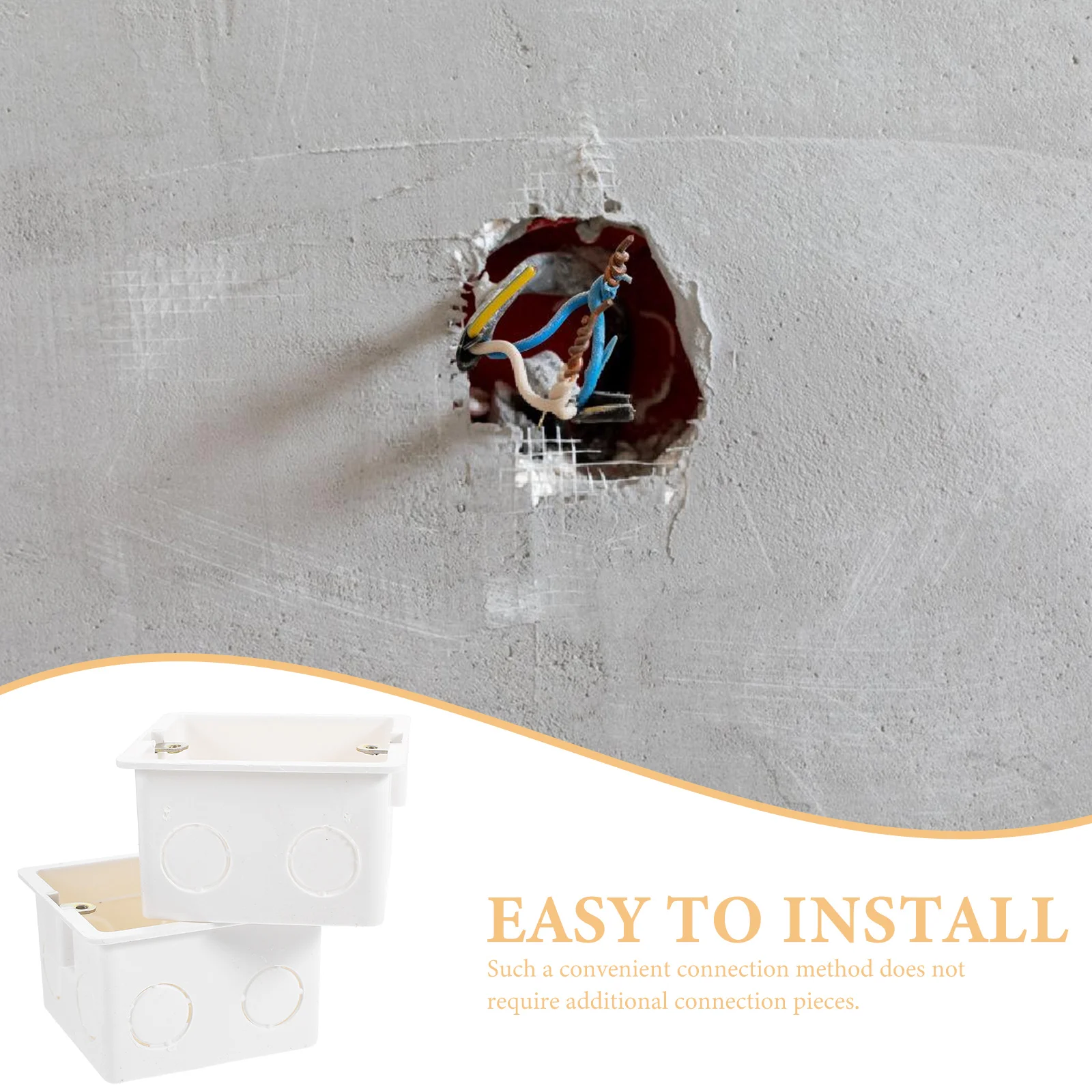 

10Pcs PVC Wall Socket Box 86 Type Junction Box Concealed Mount Recessed Electrical Installation Recessed Socket Boxes