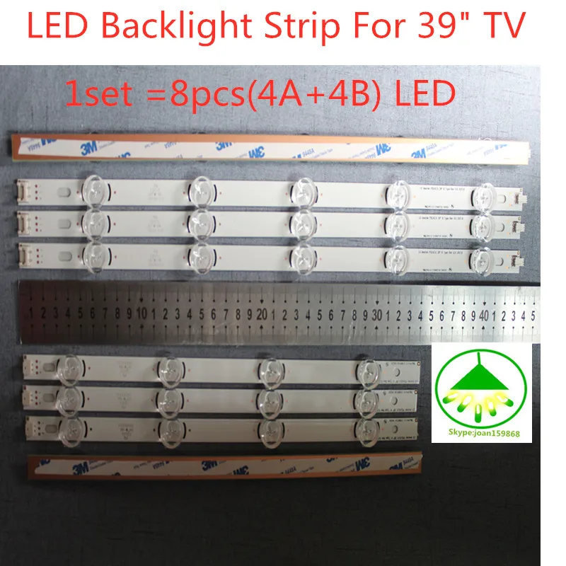 FOR 100%New (4A+4B) LED LED Backlight Strip For 39